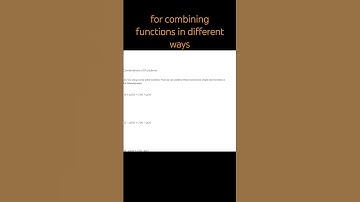Combinations of Functions - Add, Subtract, Multiply, Divide