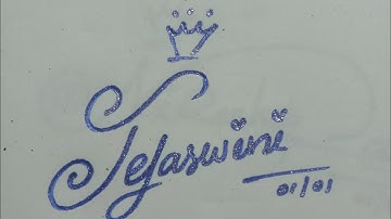 T letter signature style||Tejaswini||Name||Calligraphy😍