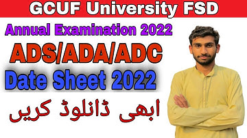 GCUF announce Date Sheet ADA, ADS, ADC annual exam 2022