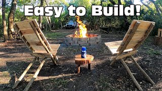 DIY Rustic Pallet Wood Campfire Chairs