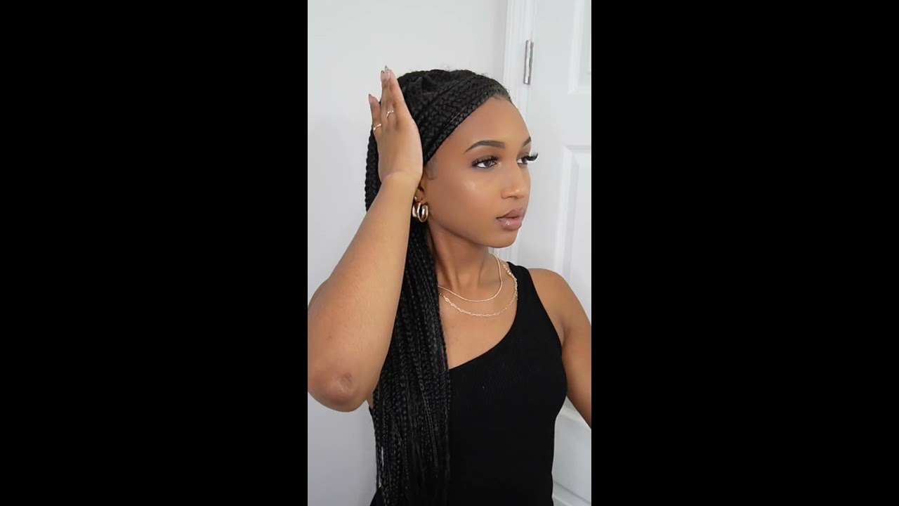Easy Box Braid Hairstyle Swoop Pony Braids Hairstyles Diy