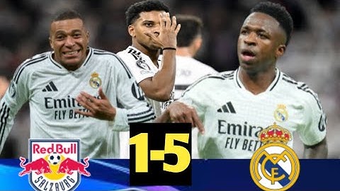 اهذاف مباراة ريال مدريد وريبل سالزبورغ | اهداف الريال ضد ريد بول سالزبورغ (5-1) | الجولة (7) 2025