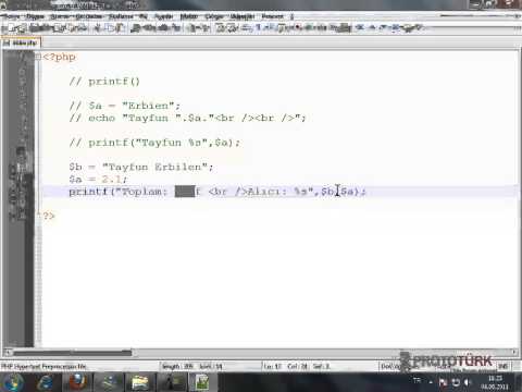 Php'de İfadelerin Biçimlendirilmesi (Bölüm 1 - Ders 18)