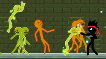STICKMAN VS ZOMBIE APOCALYPSE with hard zombies ⚠️ part- 6 (Stinky sewers ⚡🌀)