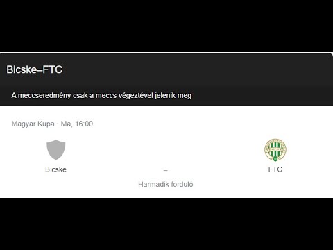 Bicske-Ferencváros 0-2. Mire jó egy ilyen meccs?