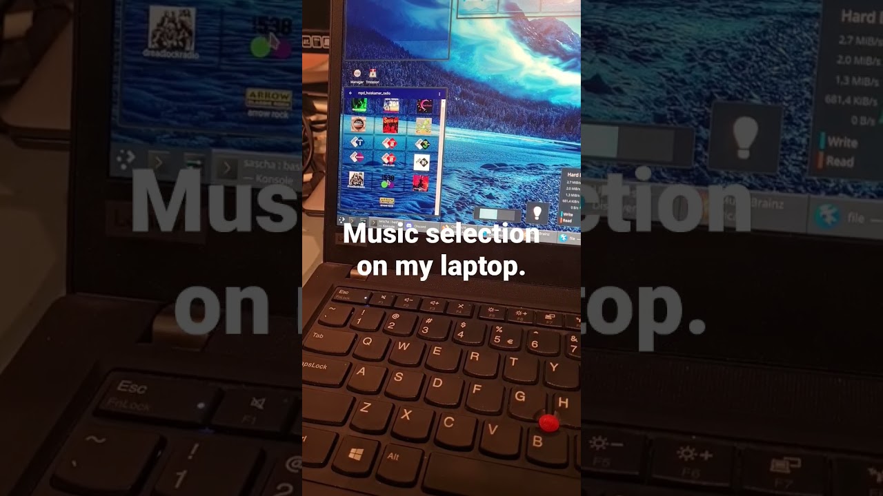 music selection on my laptop 