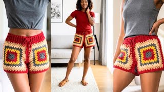 Learn How to Crochet Granny Square Shorts: A Beginner-Friendly Tutorial! 🧶