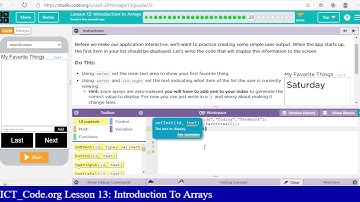 Introduction to Arrays Lesson 13.23 Answers Code.org CS Principles