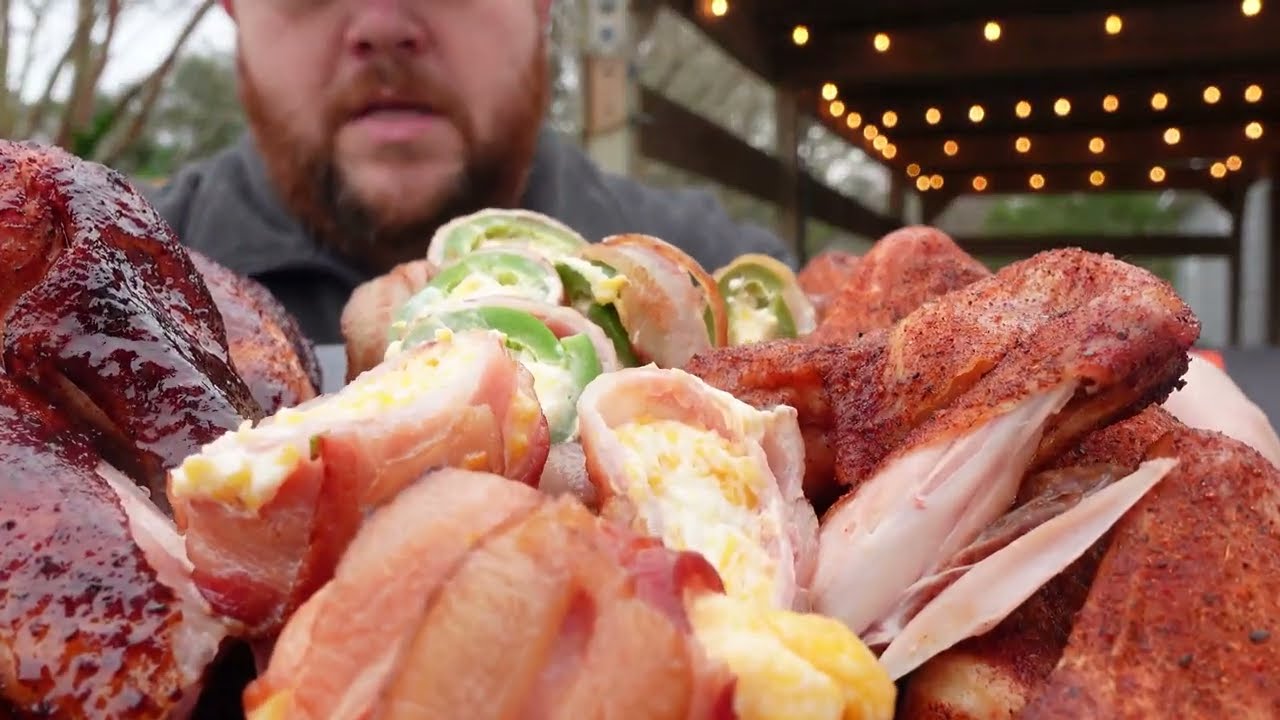 WINGS & JALAPENO POPPERS SMOKED PELLET GRILL BBQ Teacher Video