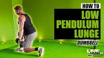 How To Do A DUMBBELL LOW PENDULUM LUNGE | Exercise Demonstration Video and Guide