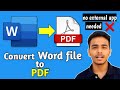 How to convert WORD file to PDF inside MS WORD🔥|windows10|laptop|#Shorts
