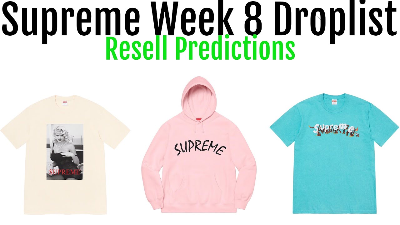 Supreme Week 8 Droplist & Resell Predictions - Supreme Spring Tees! Supreme FTP Sweatshirt!