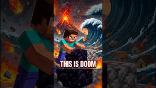 #minecraft #steve #survives the Doom Volcanic eruption