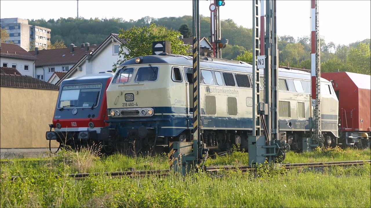 Entgleisung eines VT 628 am 20. April 2018 im Bahnhof Bad Mergentheim