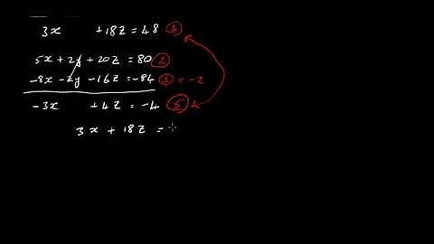 Simultaneous Equations with 3 Variables