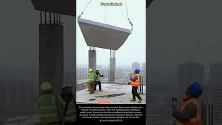 High-Rise Precast Concrete Panel Installation #worker #construction #cranework #precast High-Rise Precast Concrete Panel Installation #worker #construction #cranework #precast