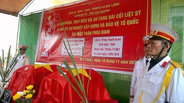 Tư liệu: Đón nhận và an táng hài cốt liệt sỹ xã Đức Lương năm 2016