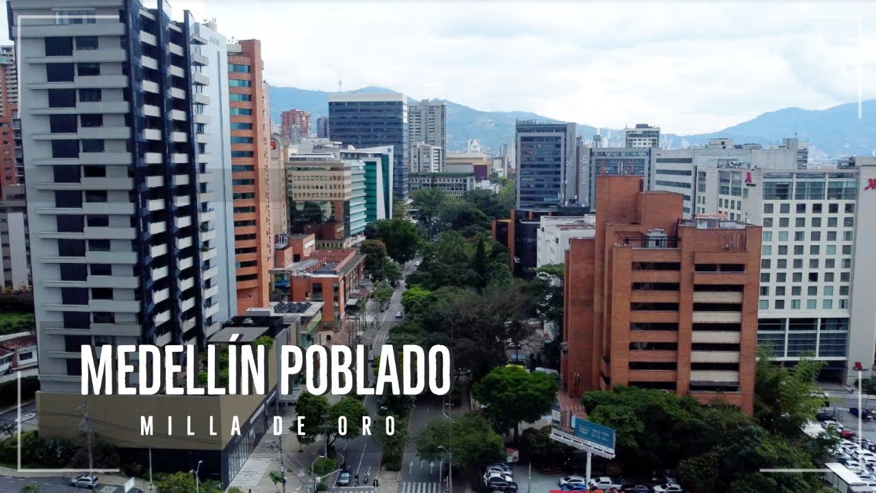 Medellín Poblado /  Milla de oro - 4K Dron 🇨🇴
