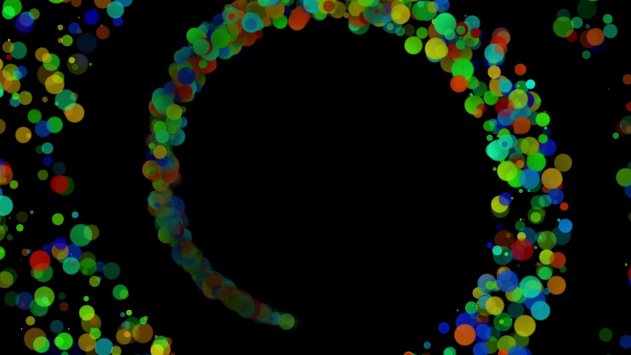 Motion Made - Rainbow colors particles in spiral circular motion - Royalty Free Animated background
