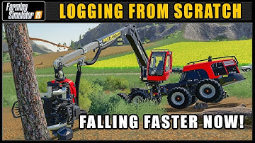 Bringing In The Komatsu Processor! - Logging From Scratch 17 - Farming Simulator 2019 - FDR Logging