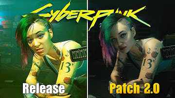 Cyberpunk 2077 Release vs Patch 2.0 - Physics and Details Comparison
