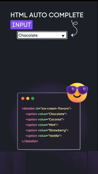 ⚡ HTML AutoComplete Input | Smart Input Field 🚀 - YouTube