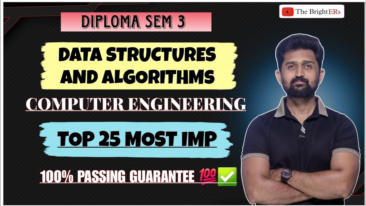 DATA STRUCTURE AND ALGORITHMS TOP 25 MOST IMP | D.S.A.  IMP | GTU DIPLOMA SEM 3 COMPUTER ENGINEERING