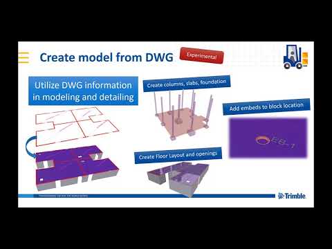 Tekla Structures 2019i - Create model from DWG - Extension