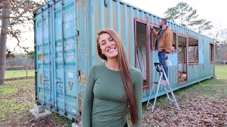 Converting Used SHIPPING CONTAINER Into A CABIN!