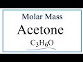 Molar Mass and Structure of Acetone