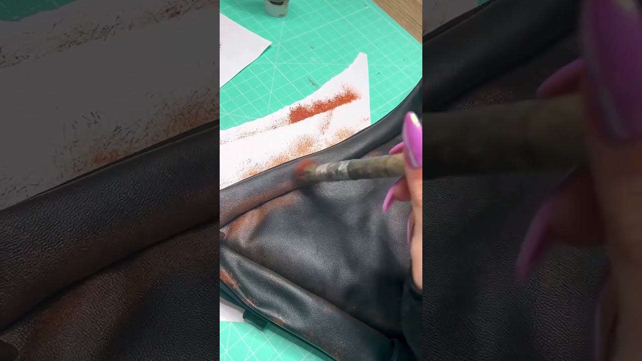 Quick weathering tutorial for your fake leather pieces! 