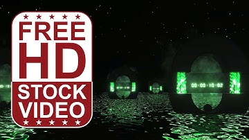 Free Stock Videos - digital counters timers clocks counting to 27 seconds with particles fog