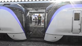 E353系特急あずさ46号 松本駅での連結作業～発車まで