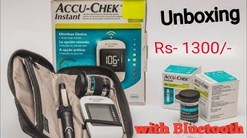 Accu-Chek Instant Blood Glucose Glucometer with Bluetooth Accurate Blood Sugar Testing unboxing 2024