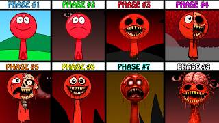 My Sprunki Oc Red Ball From Red Ball 4 - Phase 1 Vs 2 Vs 3 Vs 4, 5, 6 Vs 7 Vs 8 Incredibox Sprunki