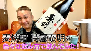 【レビュー】藤居醸造の麦焼酎 特蒸泰明を色々な飲み方で飲んでみた♪