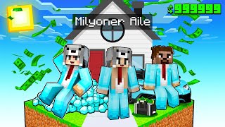 TEK BLOKTA MİLYONER AİLE OLARAK YAŞAMAK   Minecraft