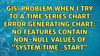 Problem when I try to a time series chart Error generating chart: No features contain non-null...