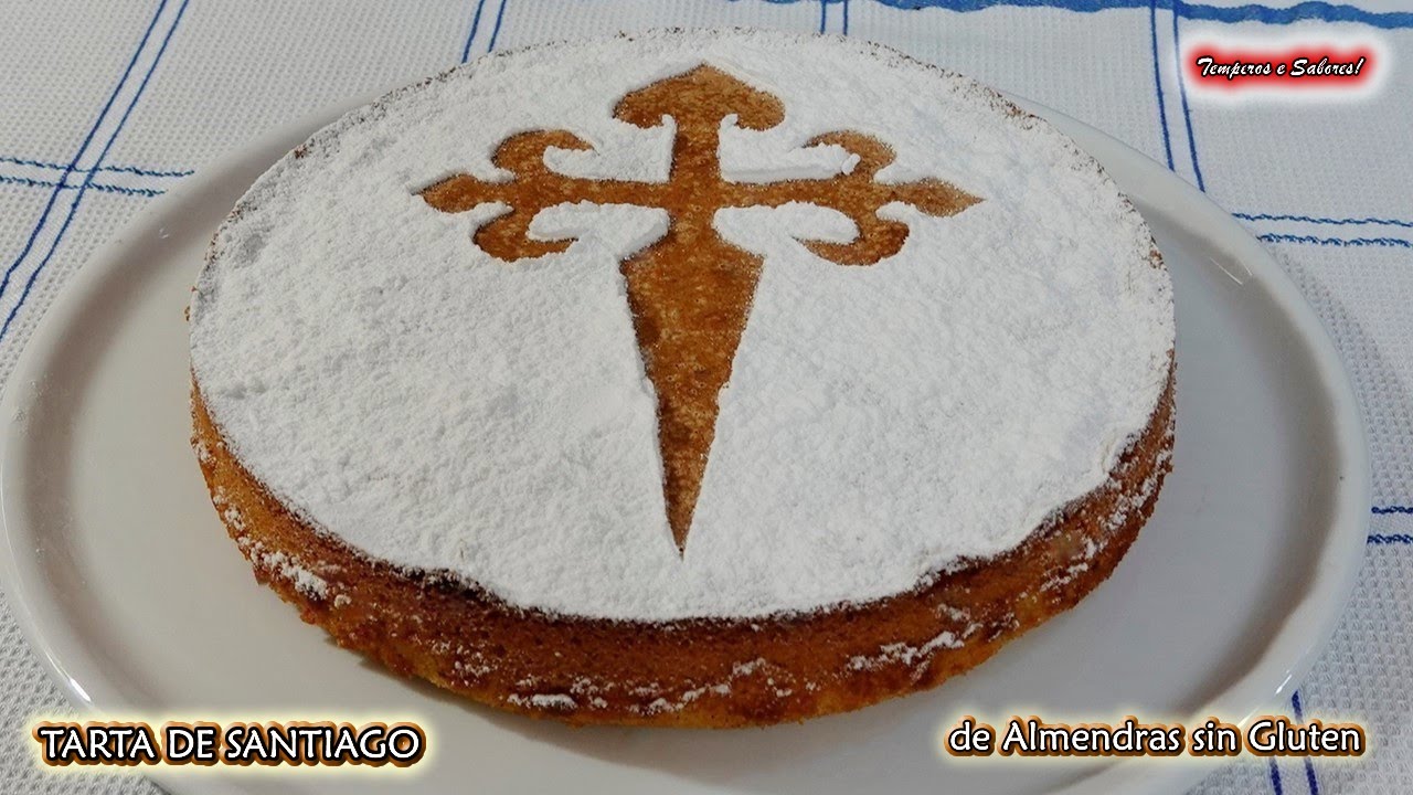 TARTA DE SANTIAGO DE ALMENDRAS SIN GLUTEN NI LACTOSA DELICIOSA con solo 5 ingredientes muy fácil.