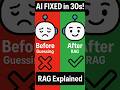 RAG Explained in 30 Seconds (You’ll Never Use AI the Same!) #shorts #ai #aitools