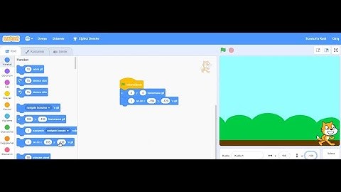 Scratch Eğitimi Ders-1 Scratch Genel Tanıtım ve İlk Animasyon- Hareket Bloğu