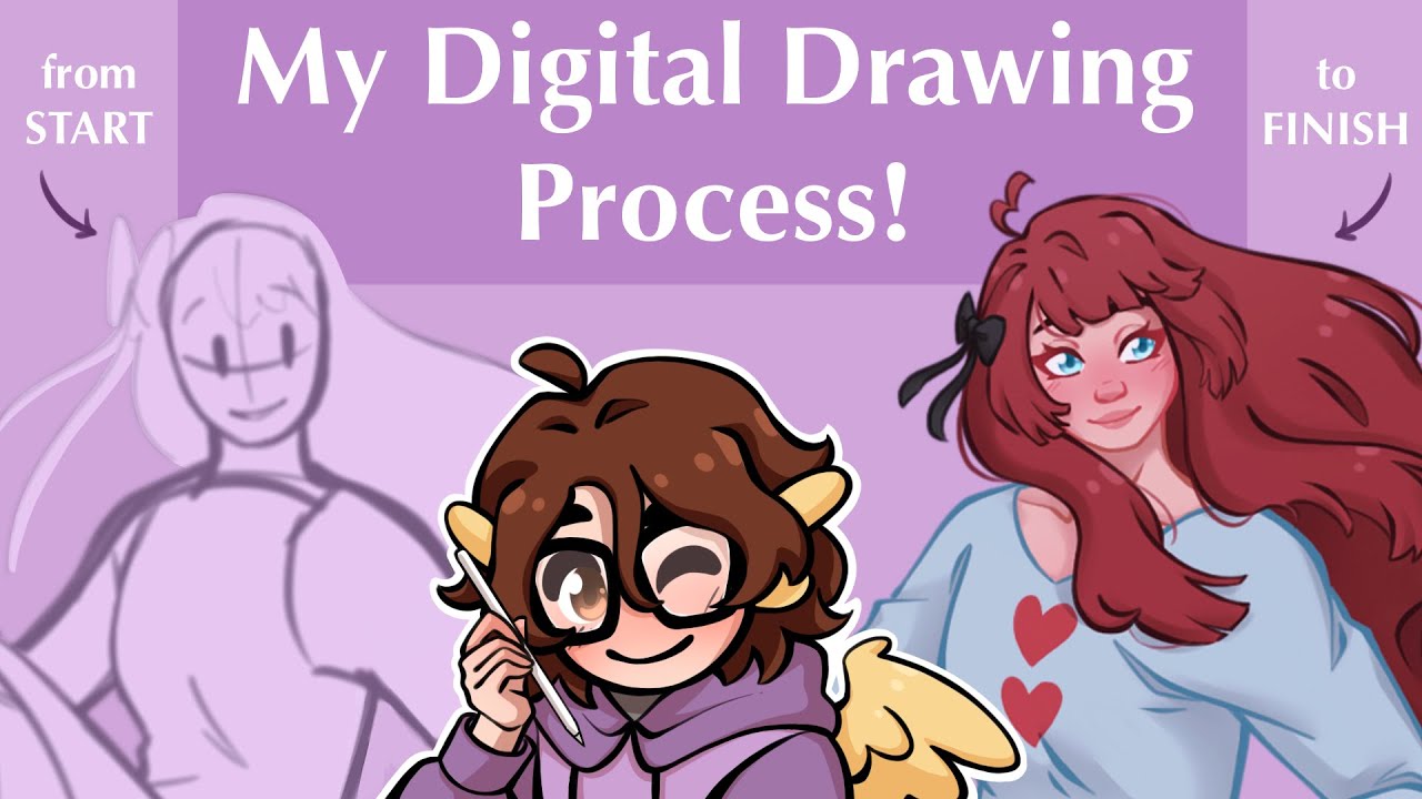 My Digital Art Process from Start to Finish! [Procreate] - YouTube