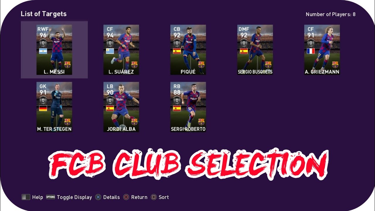 PES 20 | FC BARCELONA CLUB SELECTION