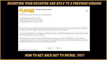 Reverting your GTA V to a previous Version | 2021 | Tutorial | LSPDFR
