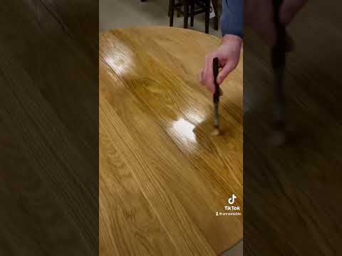 Отреставрировали дубовый стол, быстро и недорого!