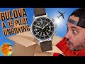 NEW!! BULOVA A-15 Pilot Watch Unboxing / IN-DEPTH First Impressions