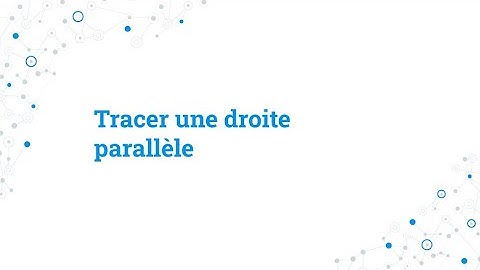 Tracer une droite parallèle à une autre, passant par un point
