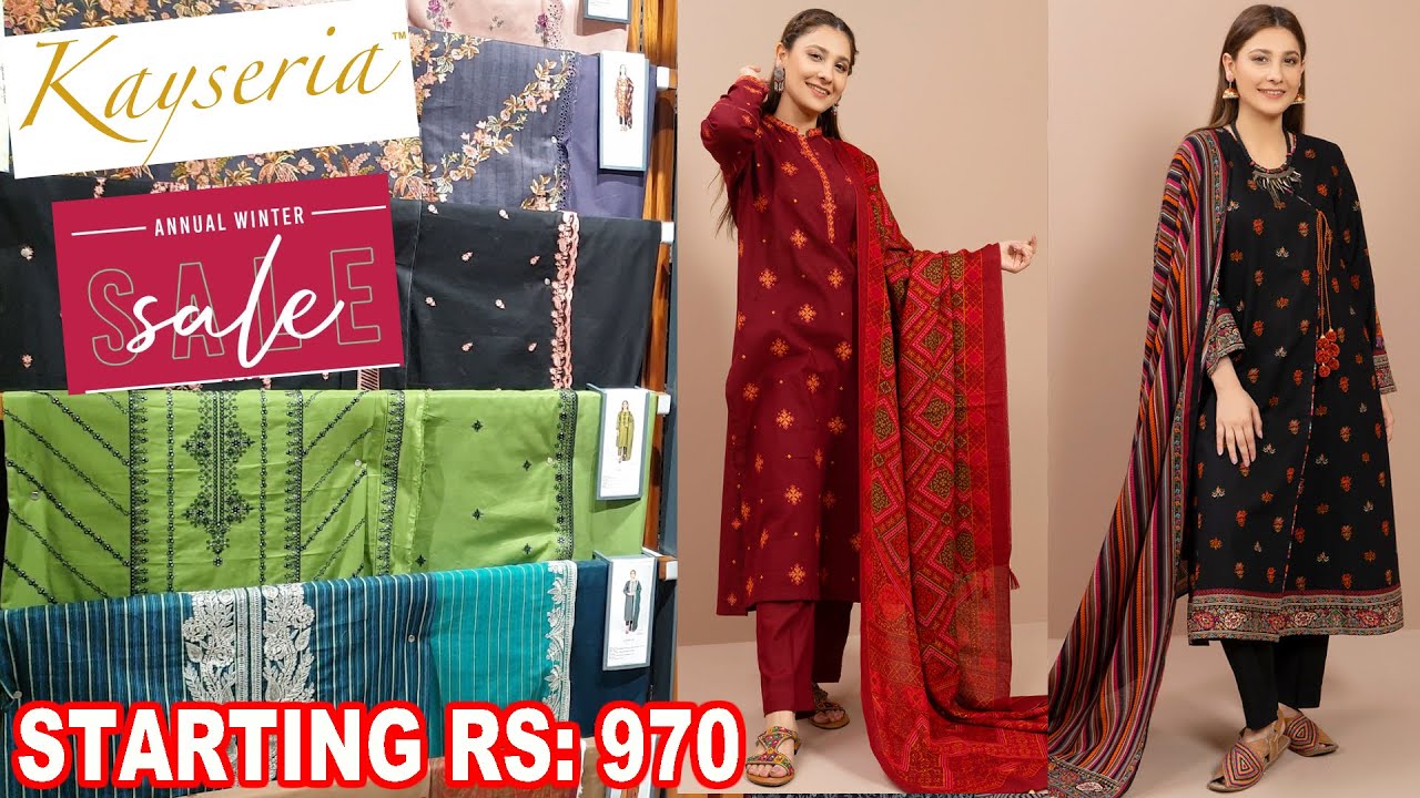 Kayseria Annual Winter Sale Flat 35% & 25% OFF On Winter and Summer  collection 18th December 2022 - YouTube