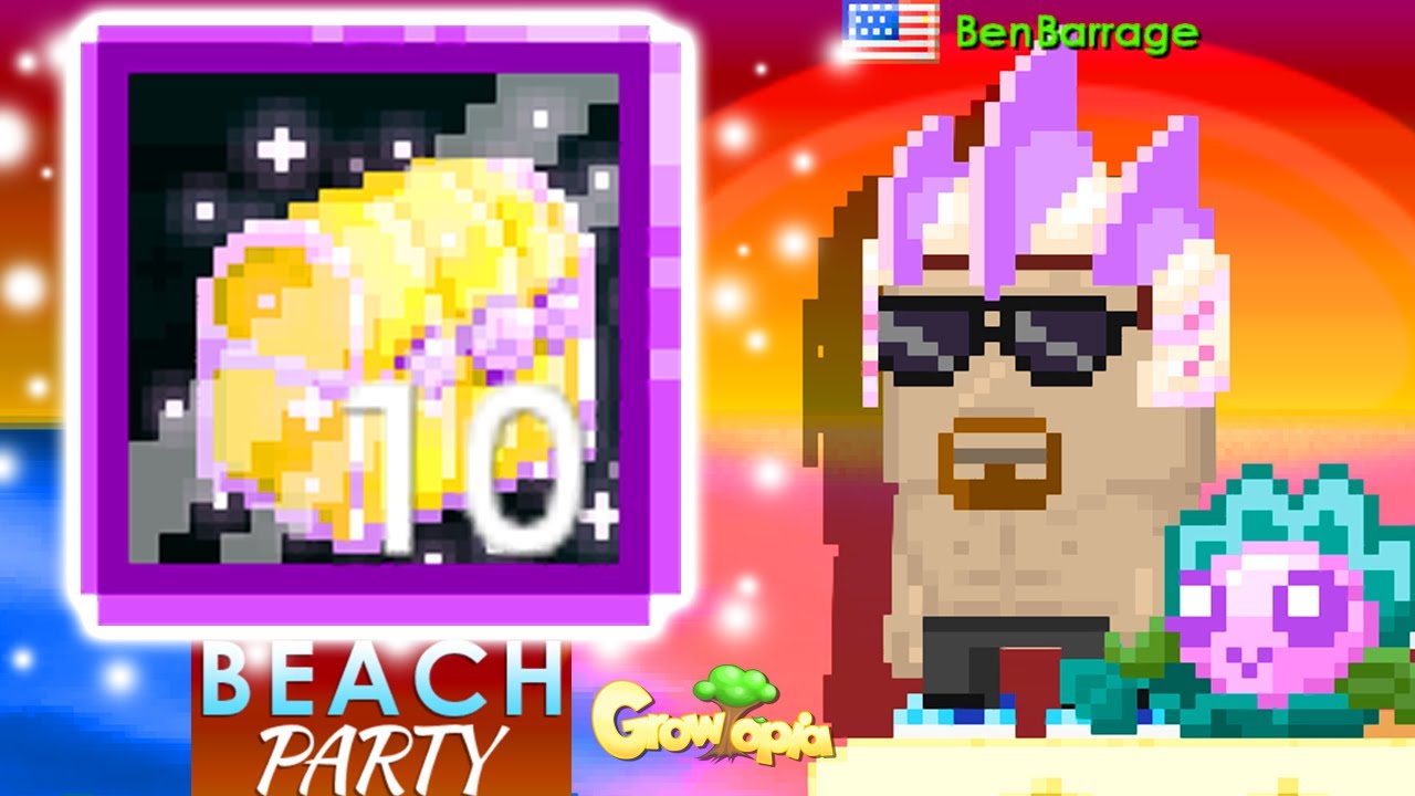 Gacha 10 Golden Pearl Chests! Growtopia (Beach Party 2023) YouTube