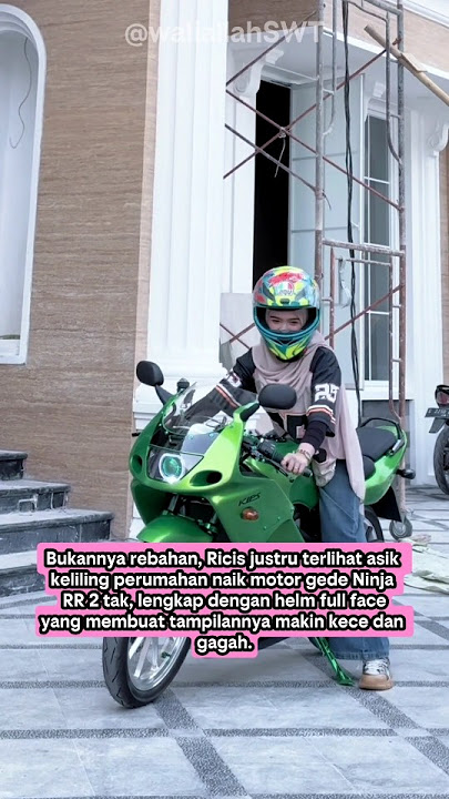 Ria Ricis rides a Ninja RR around the complex #artistfamily #foryou #enterhome #home #artist